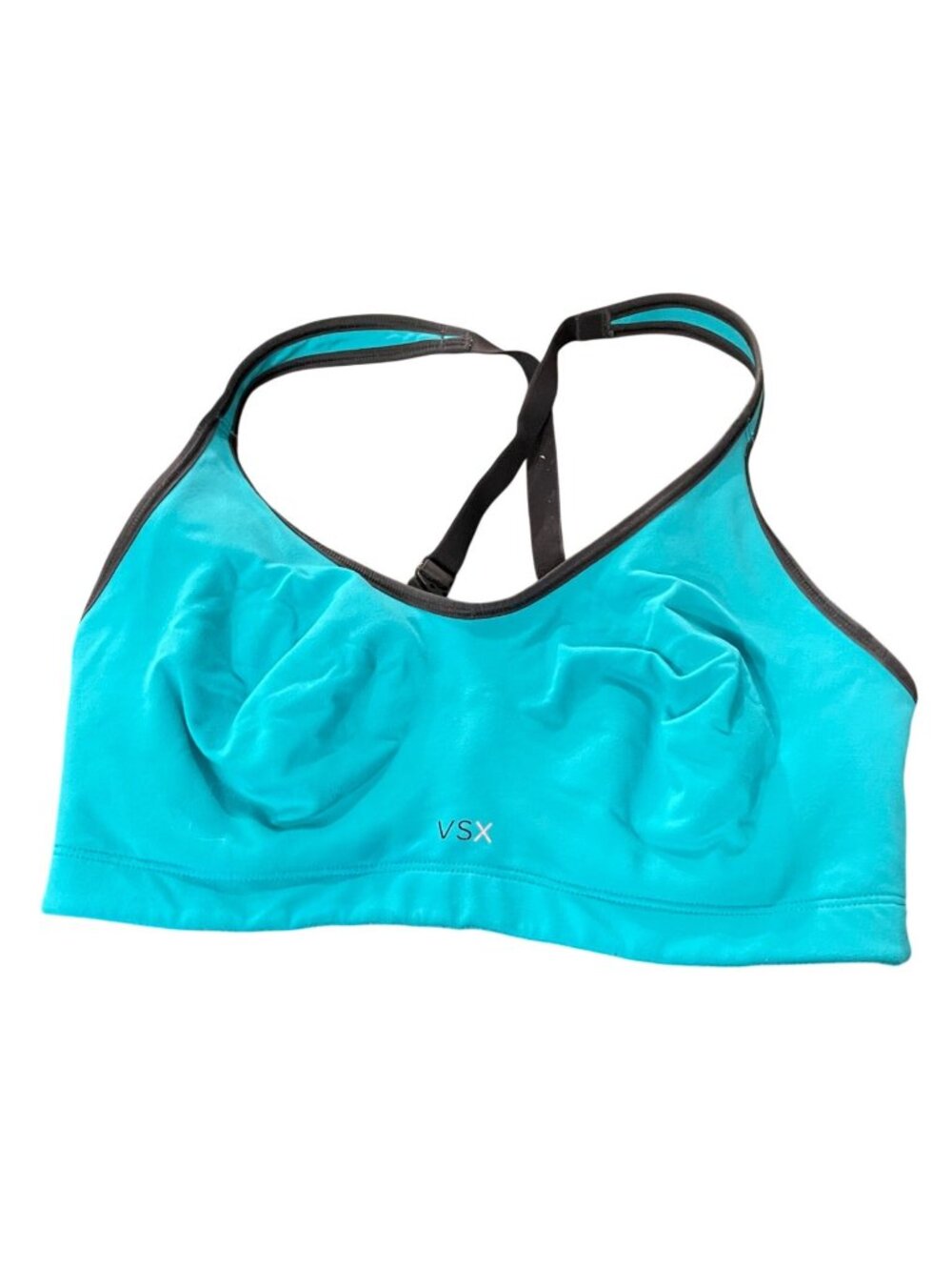 Victorias Secret VSX Sexy Sport Racerback Sports Bra Turquoise & Gray Size 34D A